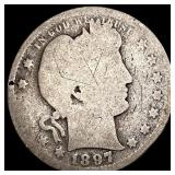 1897-S Silver Barber Quarter NICELY CIRCULATED