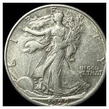1929 Walking Liberty Half Dollar CLOSELY UNCIRCULA