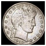 1915-D Silver Barber Half Dollar NEARLY  UNCIRCUL