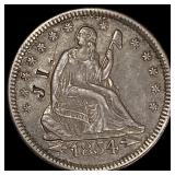1854-O Arrows Seated Liberty Quarter HIGH  GRADE