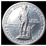 1925 Silver Lexington-Concord Half Dollar CLOSELY