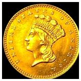 1858 Gold $1 Indian Princess Head UNCIRCULATED