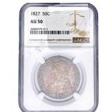 1827 Capped Bust Half Dollar NGC AU50