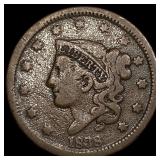 1838 Coronet Head Large Cent LIGHTLY CIRCULATED
