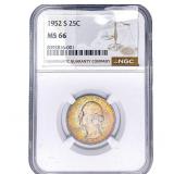 1952-S Washington Silver Quarter NGC MS66