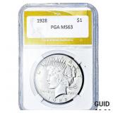 1928 Silver Peace Dollar PGA MS63
