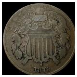 1870 Two-Cent Piece LIGHTLY CIRCULATED