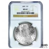 1885 Morgan Silver Dollar NGC MS62