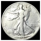 1920-S Silver Walking Liberty Half Dollar  LIGHTL