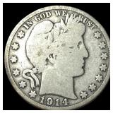 1914 Barber Half Dollar NICELY CIRCULATED