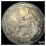 1921 French Indo-China .7813oz Silver Piastre