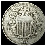 1866 Shield Nickel CLOSELY UNCIRCULATED