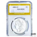 1884-CC Morgan Silver Dollar PGA MS66