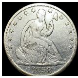 1858-O Silver Seated Liberty Half Dollar  LIGHTLY
