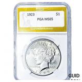 1923 Silver Peace Dollar PGA MS65