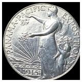 1915-S Silver Half Dollar Panama-Pacific CLOSELY U