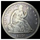 1876 Silver Half Dollar LIGHTLY CIRCULATED
