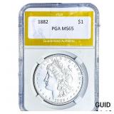 1882 Morgan Silver Dollar PGA MS65