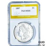 1887 Morgan Silver Dollar PGA MS66