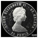 1981 Great Britain Silver 25 Pence Royal Wedding