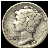 1921 Silver Mercury Dime LIGHTLY CIRCULATED
