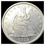 1844-O Silver Seated Liberty Half Dollar  NEARLY