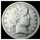 1904 Barber Quarter ABOUT UNCIRCULATED