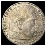 1936A Germany Silver 5 Reichsmark