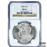 1878-S Morgan Silver Dollar NGC MS63