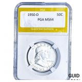 1950-D Franklin Half Dollar PGA MS64