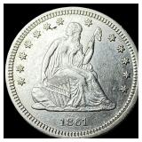 1861 Seated Liberty Quarter CLOSELY UNCIRCULATED