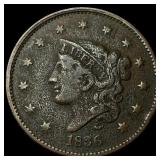 1836 Coronet Head Large Cent LIGHTLY CIRCULATED