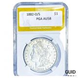1882-O/S Morgan Silver Dollar PGA AU58