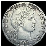 1906 Barber Quarter NEARLY UNCIRCULATED