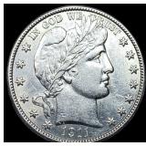 1911 Silver Barber Half Dollar CHOICE AU