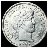 1909 Barber Dime CLOSELY UNCIRCULATED