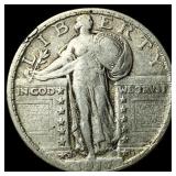 1917-D Silver Standing Liberty Quarter LIGHTLY CIR