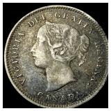 1872-H Silver 5 Cents Canada CLOSELY UNCIRCULATED