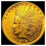 1915 Indian Head Eagle $10 Gold Coin CLOSELY UNCIR
