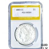 1883-CC Morgan Silver Dollar PGA MS64