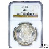 1881-S Morgan Silver Dollar NGC MS66