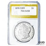 1878 7/8TF Morgan Silver Dollar PGA AU58