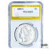 1889-S Morgan Silver Dollar PGA MS63