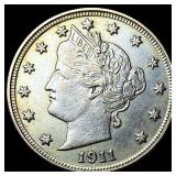 1911 Liberty Head Nickel CLOSELY UNCIRCULATED