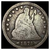 1873 Arrows Seated Liberty Quarter NICELY  CIRCUL
