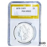 1878 7/8TF Morgan Silver Dollar PGA MS63