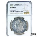 1878 7/8TF Morgan Silver Dollar NGC AU58 PL