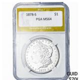 1878-S Morgan Silver Dollar PGA MS64