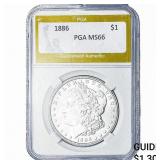 1886 Morgan Silver Dollar PGA MS66