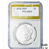 1878 7/8TF Morgan Silver Dollar PGA MS63